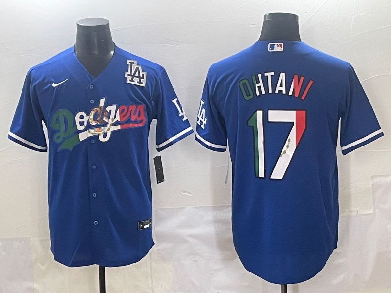 Men 2025 Los Angeles Dodgers #17 Ohtani Blue Nike MLB Jersey style 71512